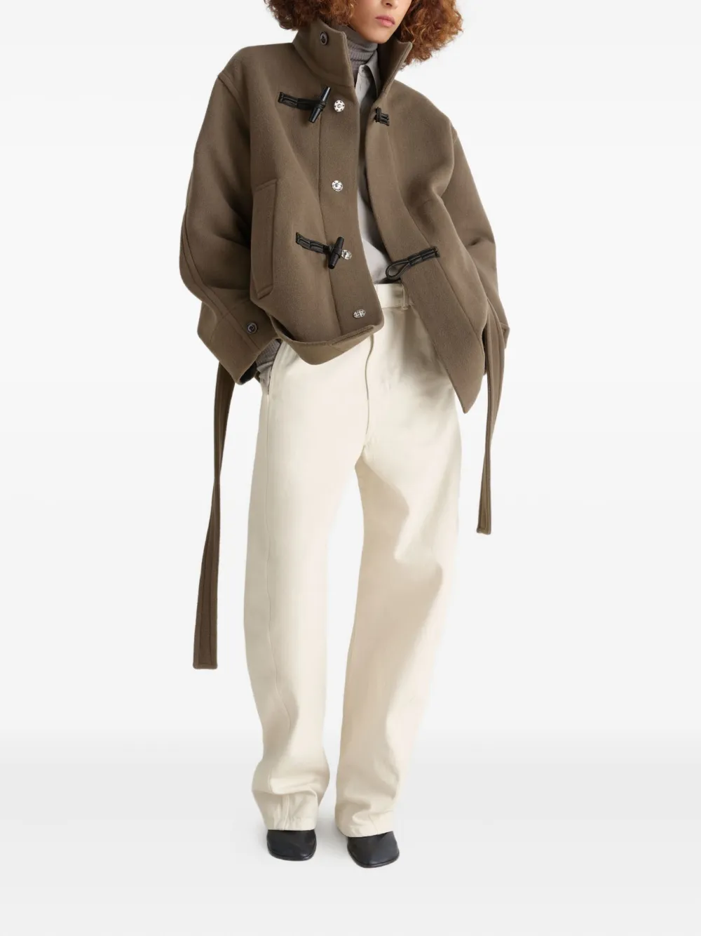 LEMAIRE toggle-fastening belted duffle coat | Single Breasted Coats | Image 2