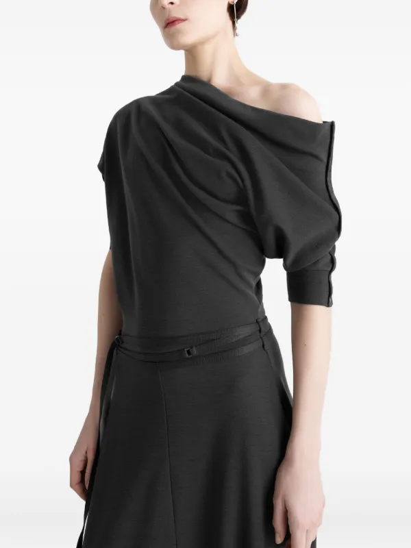 【LEMAIRE】ツイストヘムドレス LEMAIRE ツイストヘム ドレス | ブラック | FARFETCH JP