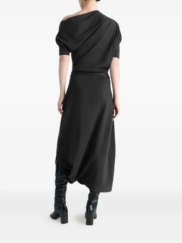 LEMAIRE Twisted Hem Dress | Black | FARFETCH JO