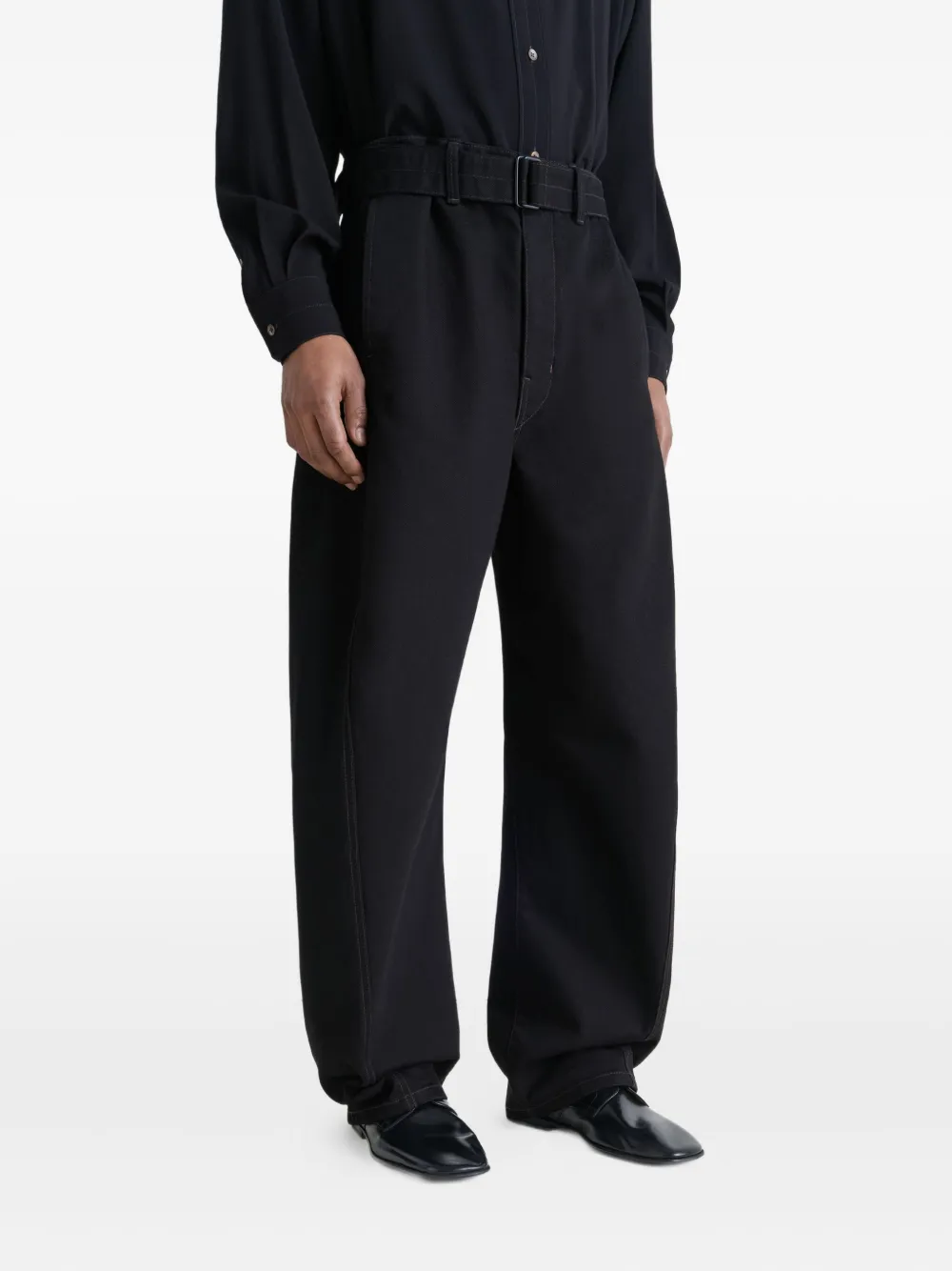 LEMAIRE Derby schoenen met vierkant montuur Zwart