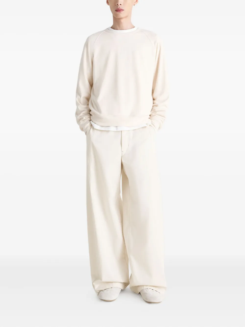 LEMAIRE Sweater met raglan mouwen Wit