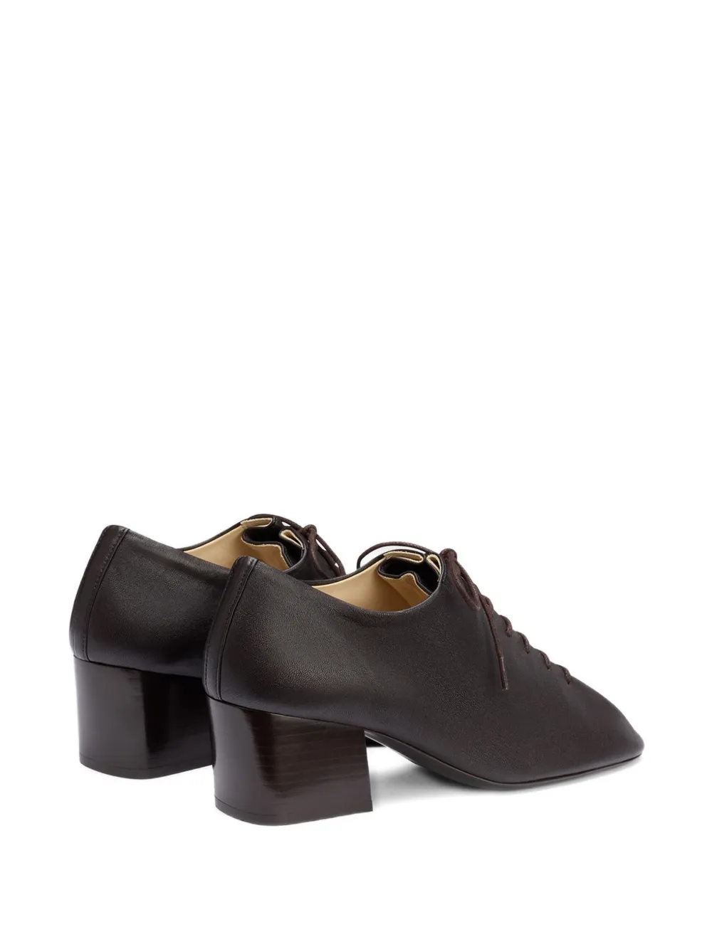 Lemaire Souris Leather Lace-up Derby Shoes In Brown