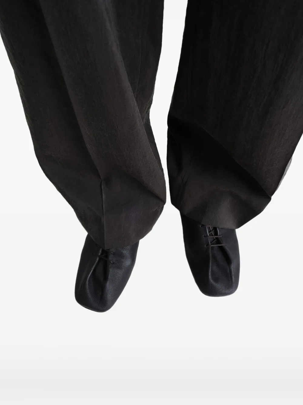 Lemaire Souris Leather Lace-up Derby Shoes In Brown