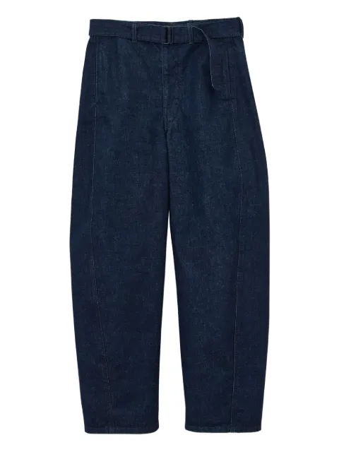 LEMAIRE belted twisted denim trousers