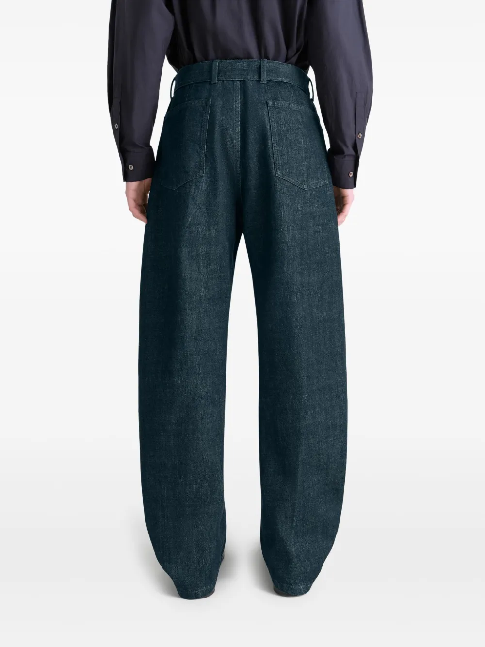 LEMAIRE Denim broek met ceintuur Blauw