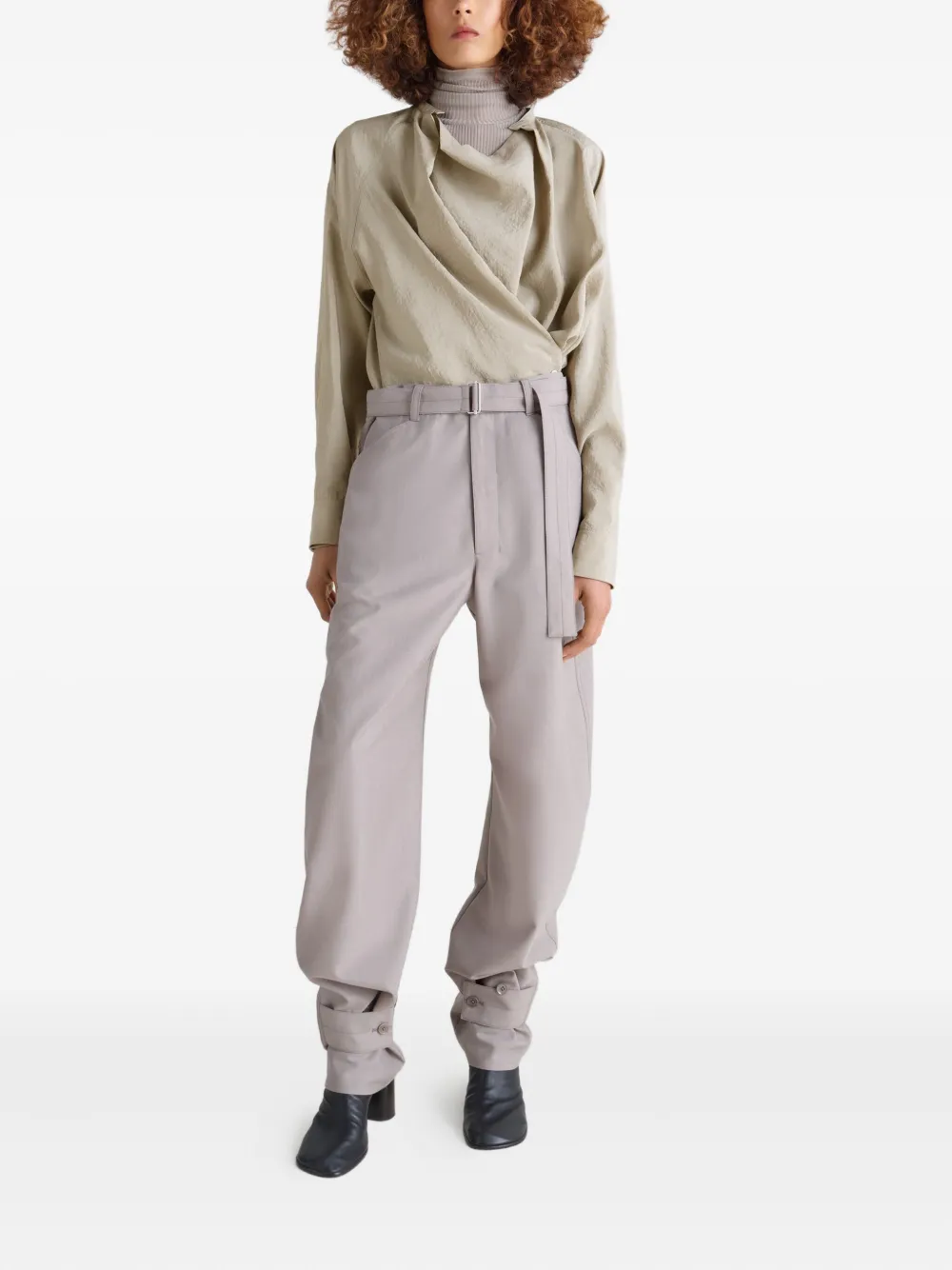 LEMAIRE Gedrapeerde gedraaide blouse - Beige