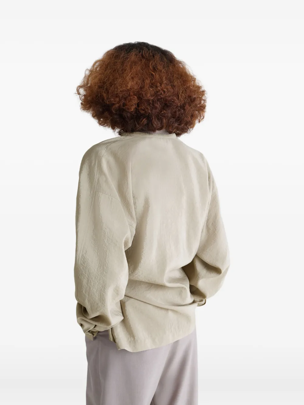Lemaire Twisted Draped Blouse In Neutral