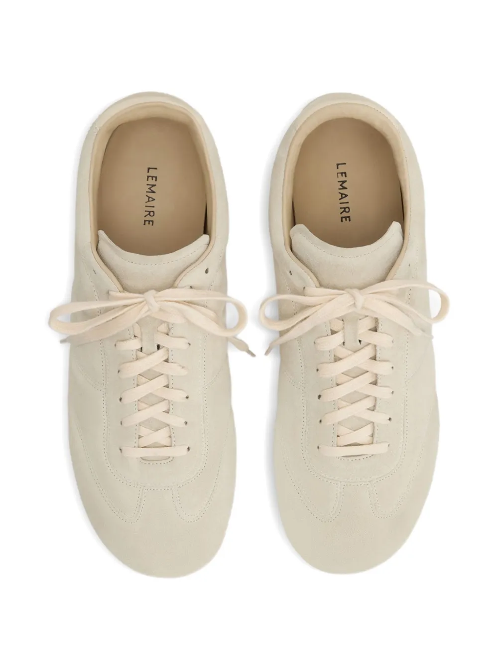 Lemaire Soft Runner Leather Sneakers In Neutral