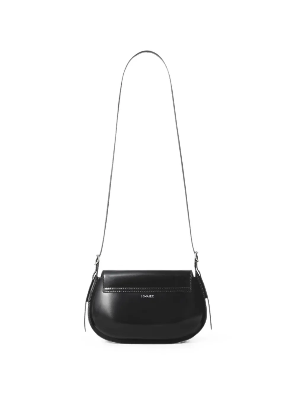 LEMAIRE Belly leren schoudertas Zwart
