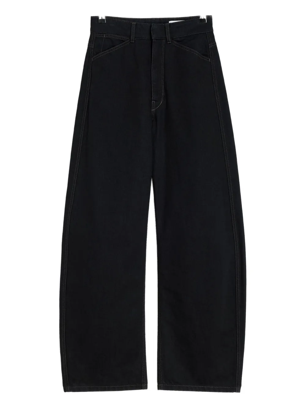 LEMAIRE High waist curved jeans Zwart