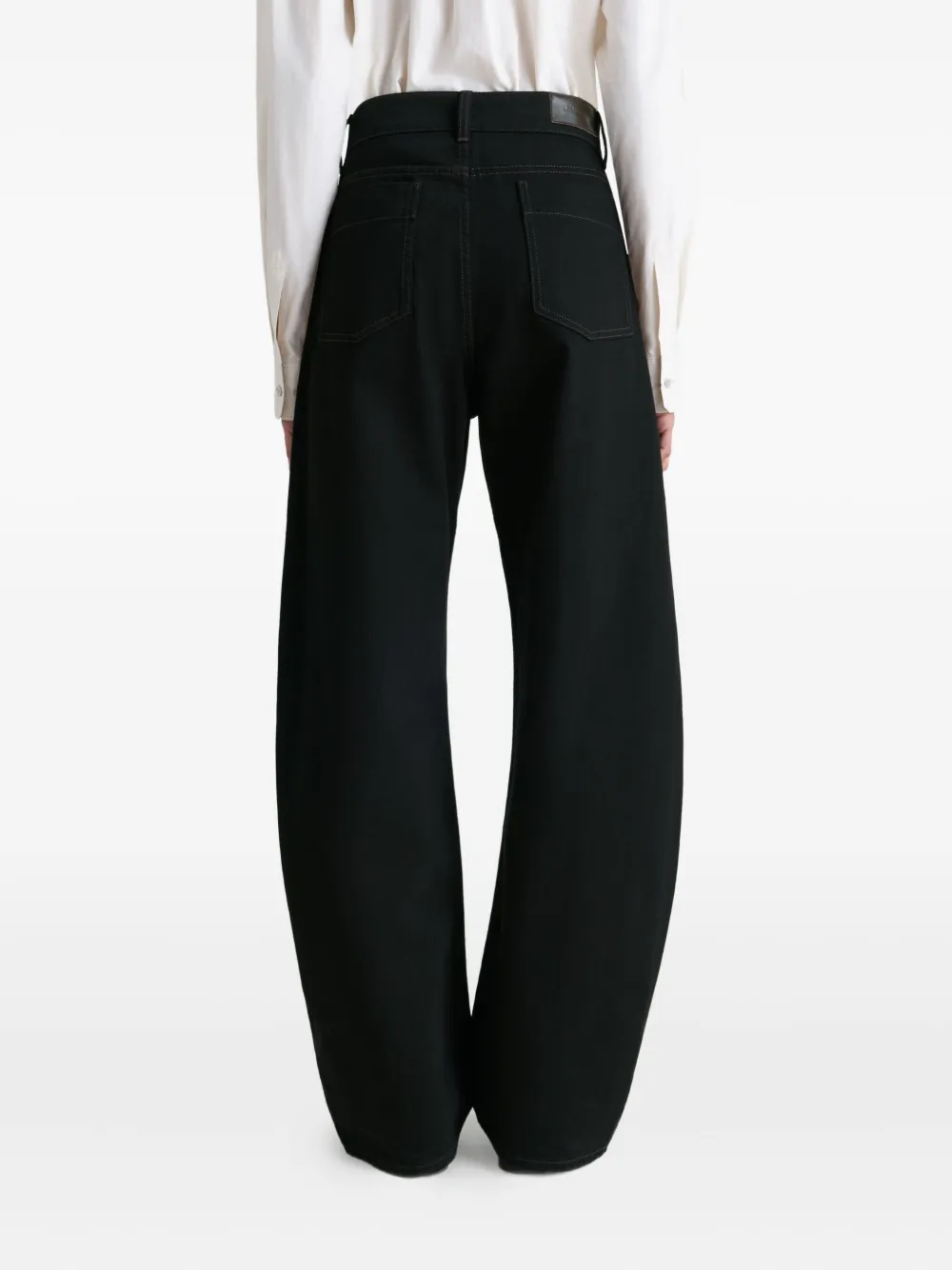 LEMAIRE High waist curved jeans Zwart