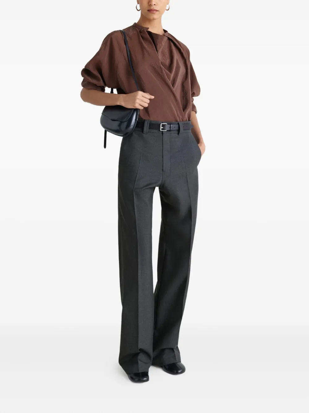 LEMAIRE Pantalon met gekreukte voorkant - Grijs