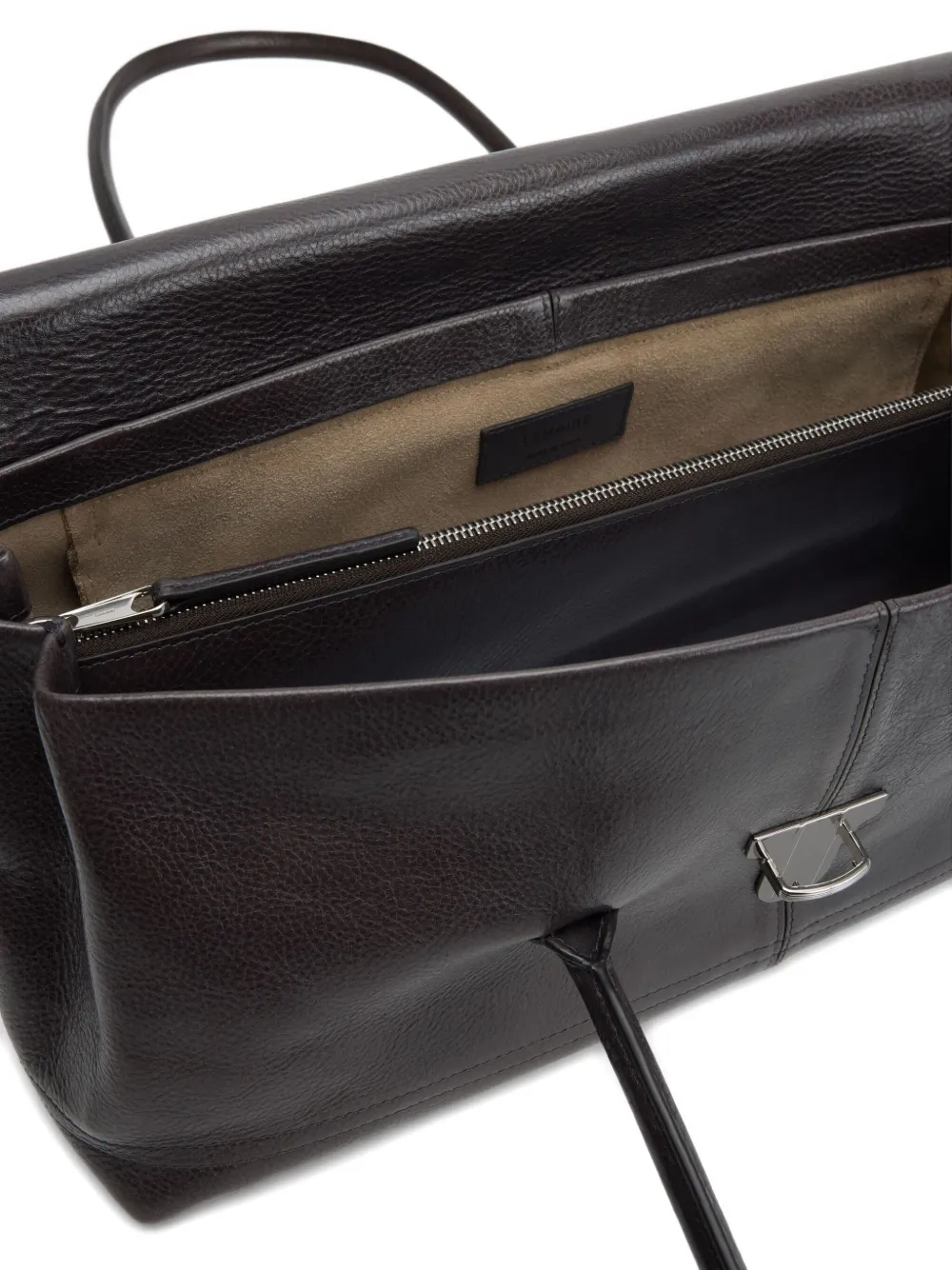 LEMAIRE Gear leren schoudertas Zwart