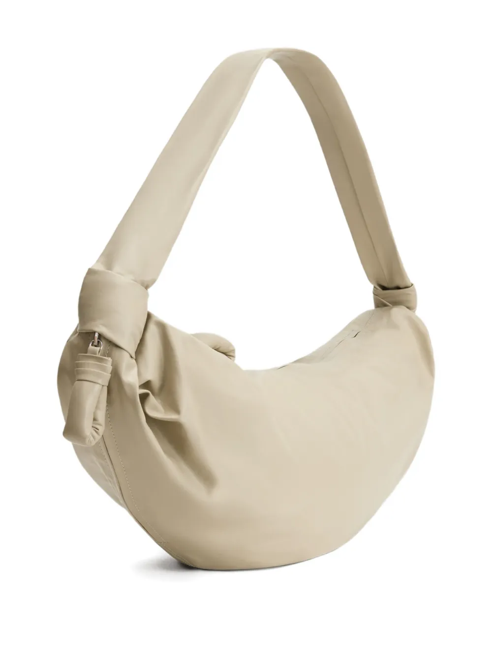 LEMAIRE Croissant leren schoudertas Beige
