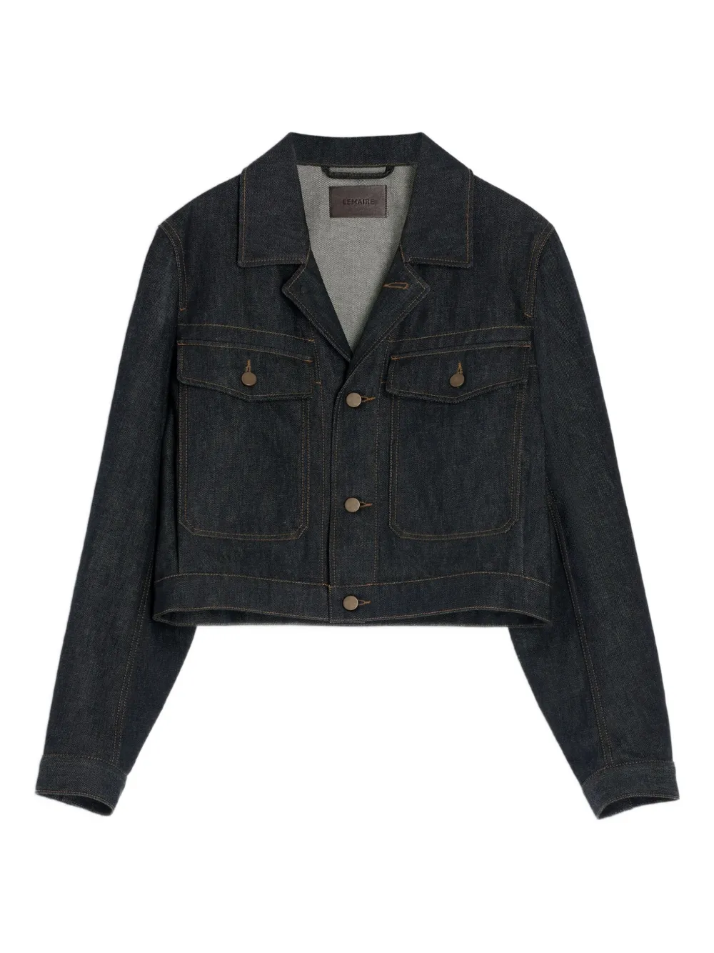 LEMAIRE Denim jack met opgestikte zak en knoopsluiting Zwart