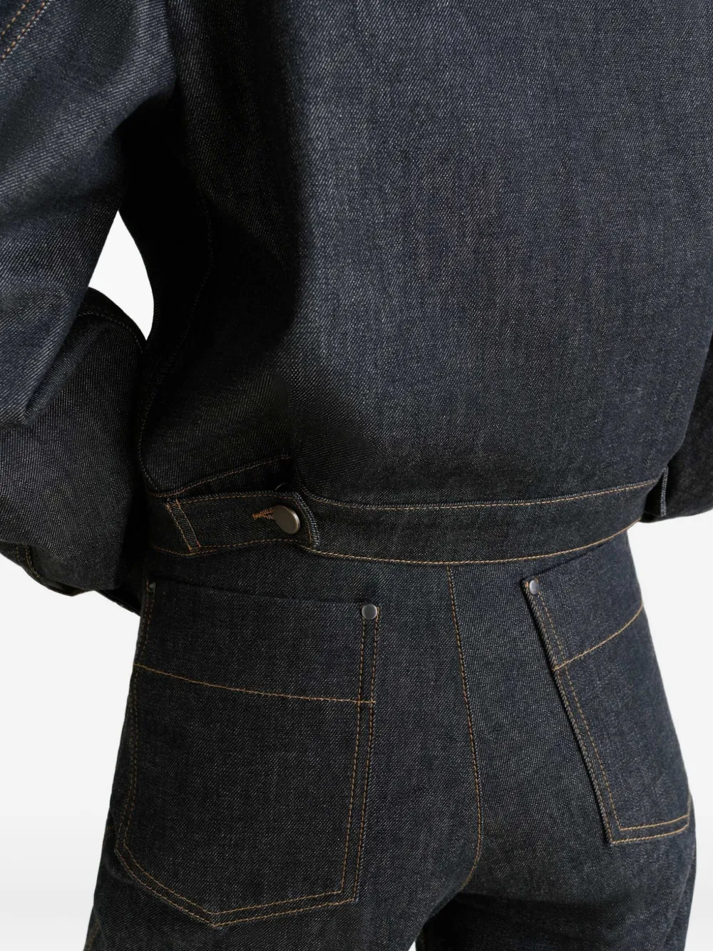 LEMAIRE Denim jack met opgestikte zak en knoopsluiting Zwart