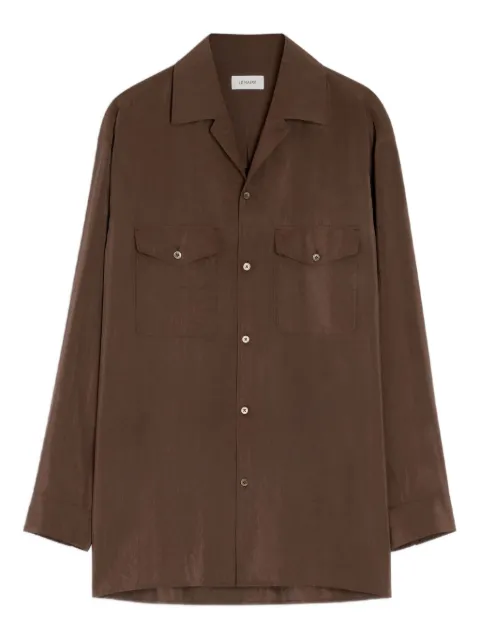 LEMAIRE cuban-collar patch-pocket shirt