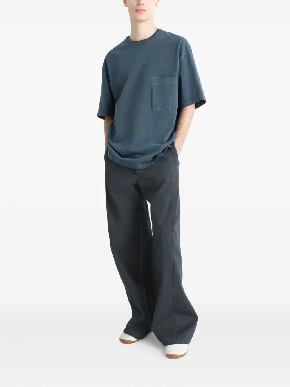 LEMAIRE T-shirt met borstzak - Blauw