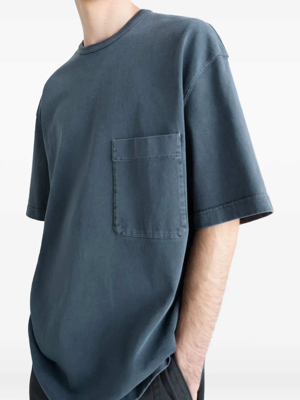 LEMAIRE T-shirt met borstzak Blauw