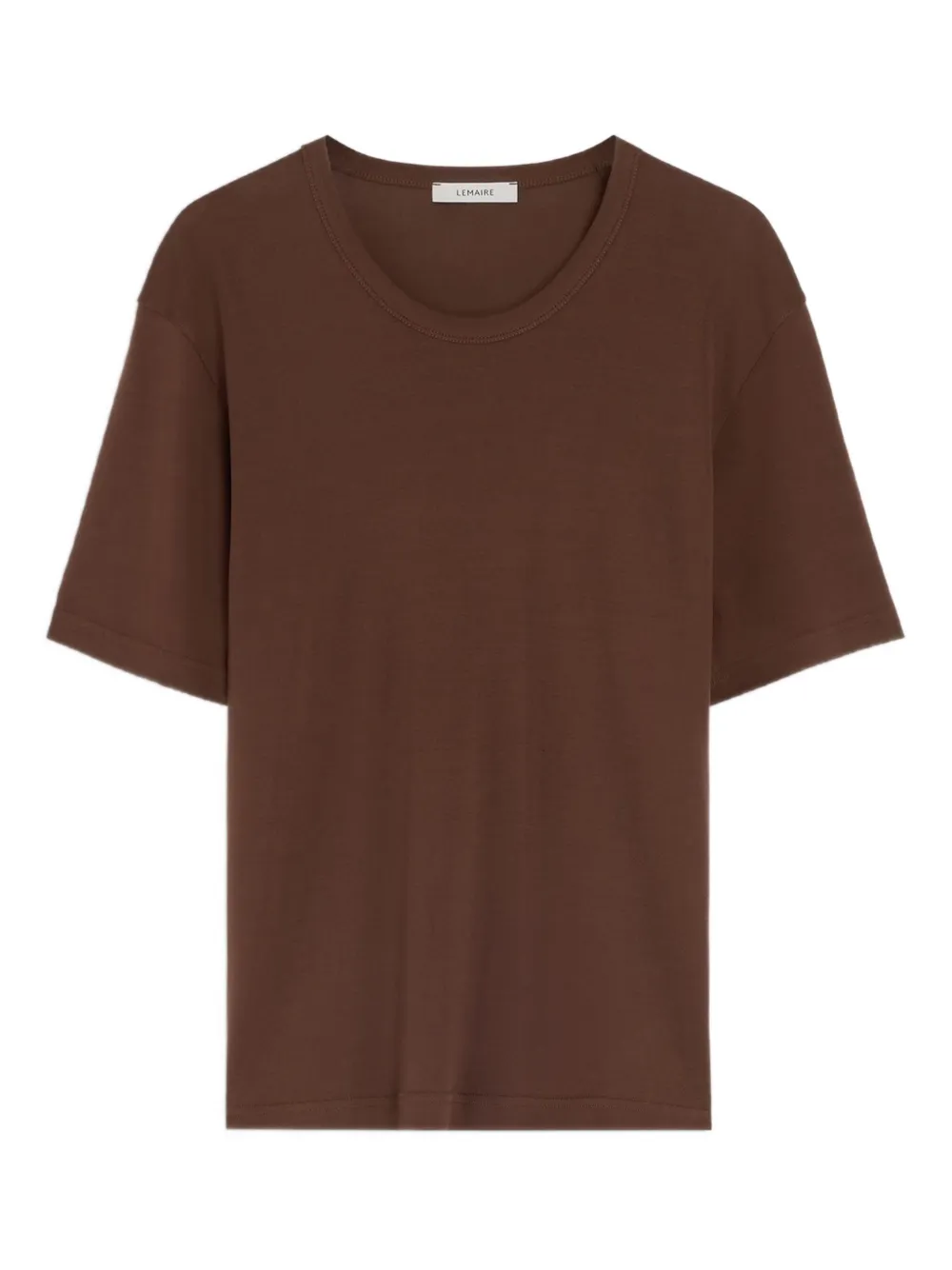 LEMAIRE ribbed crew-neck T-shirt Bruin
