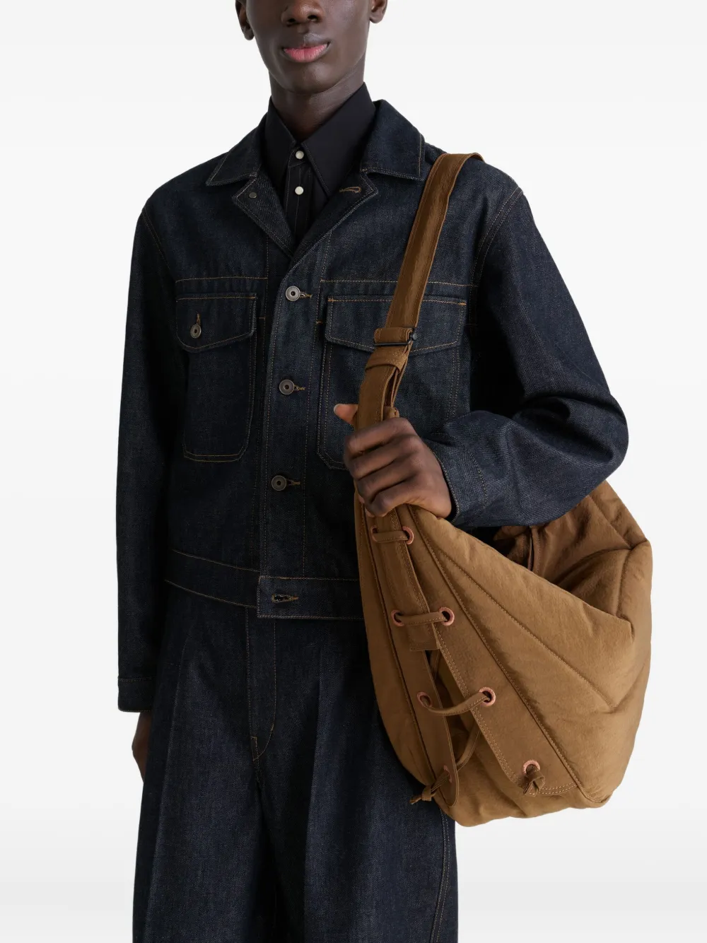 LEMAIRE medium Soft Gam shoulder bag Bruin
