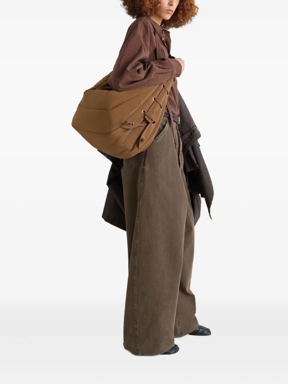 LEMAIRE medium Soft Gam shoulder bag Bruin