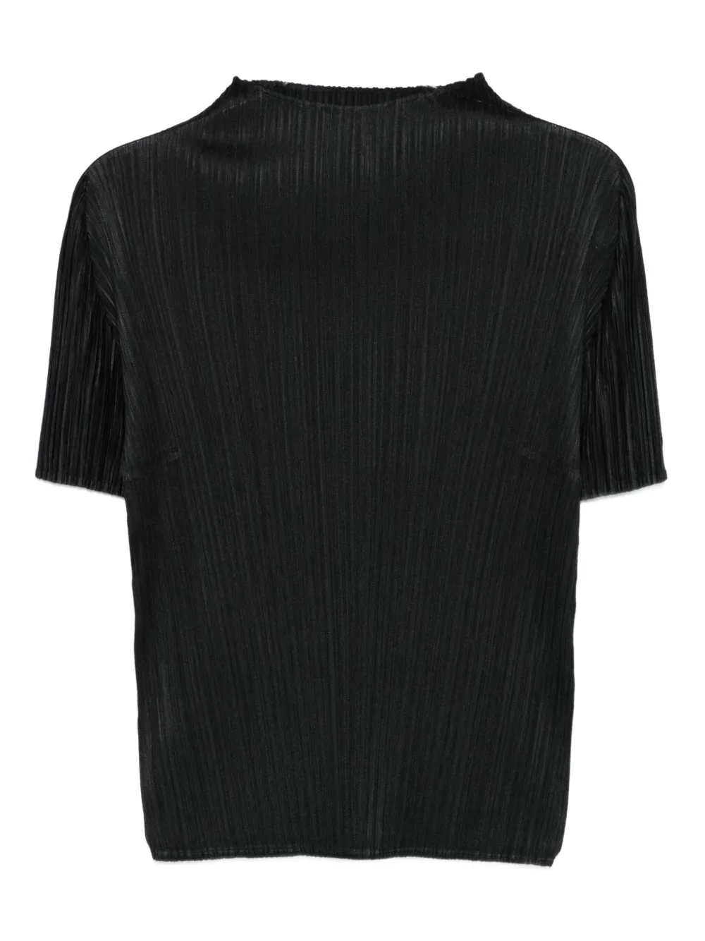Issey Miyake Pleated T-shirt In Black