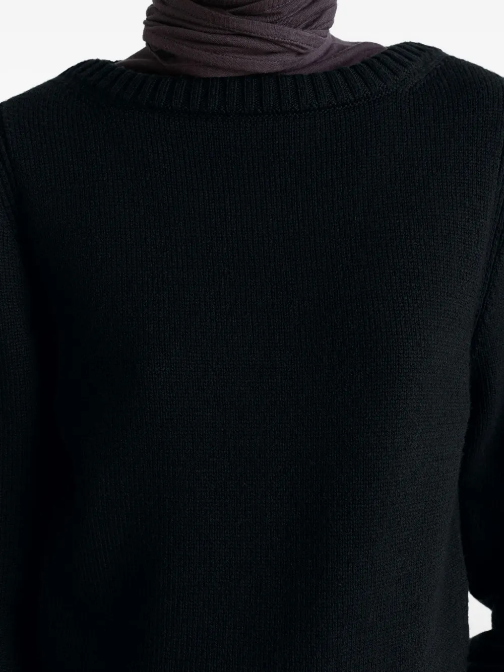 LEMAIRE Sweater met zijsplit Zwart