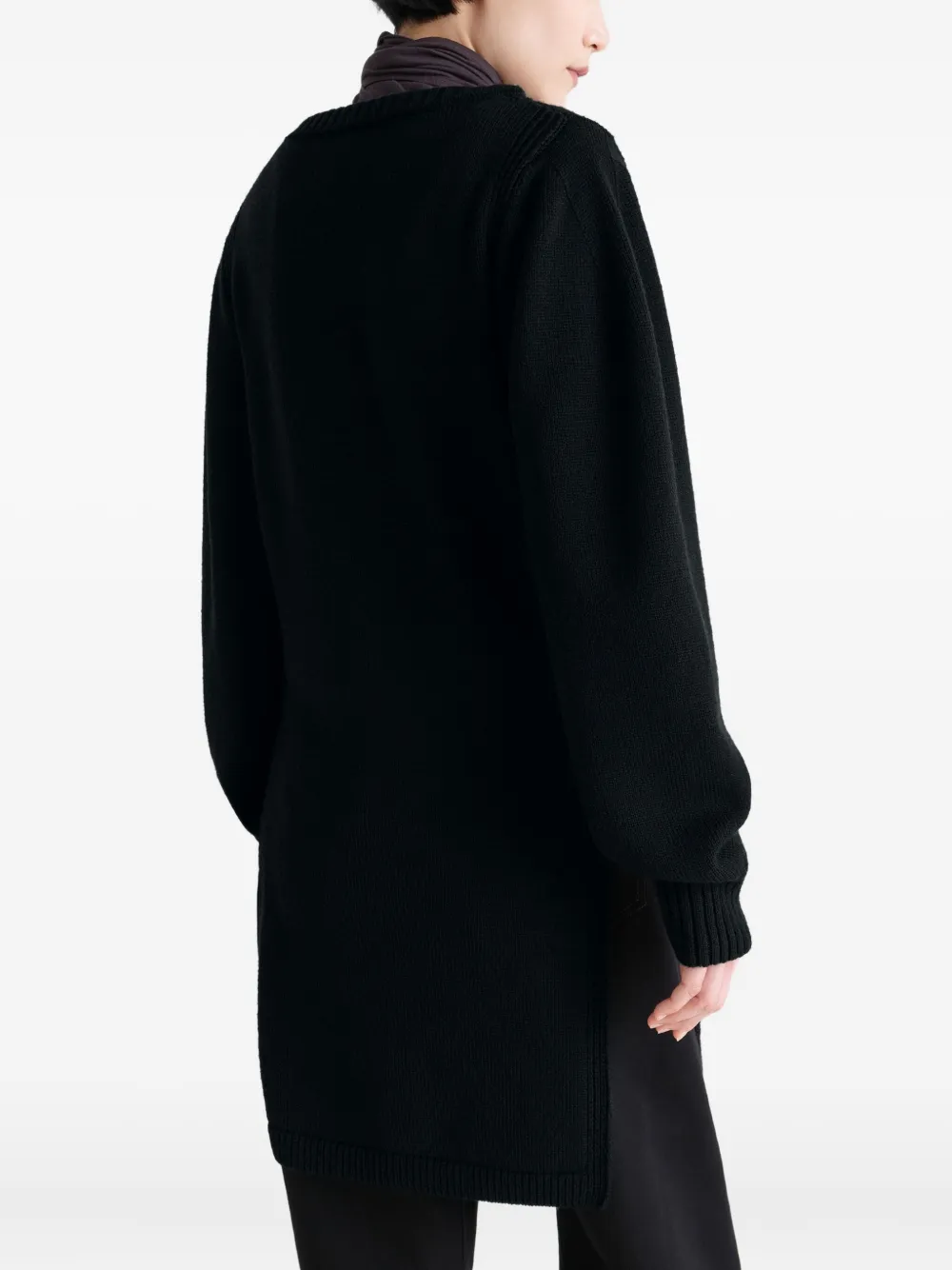 LEMAIRE Sweater met zijsplit Zwart
