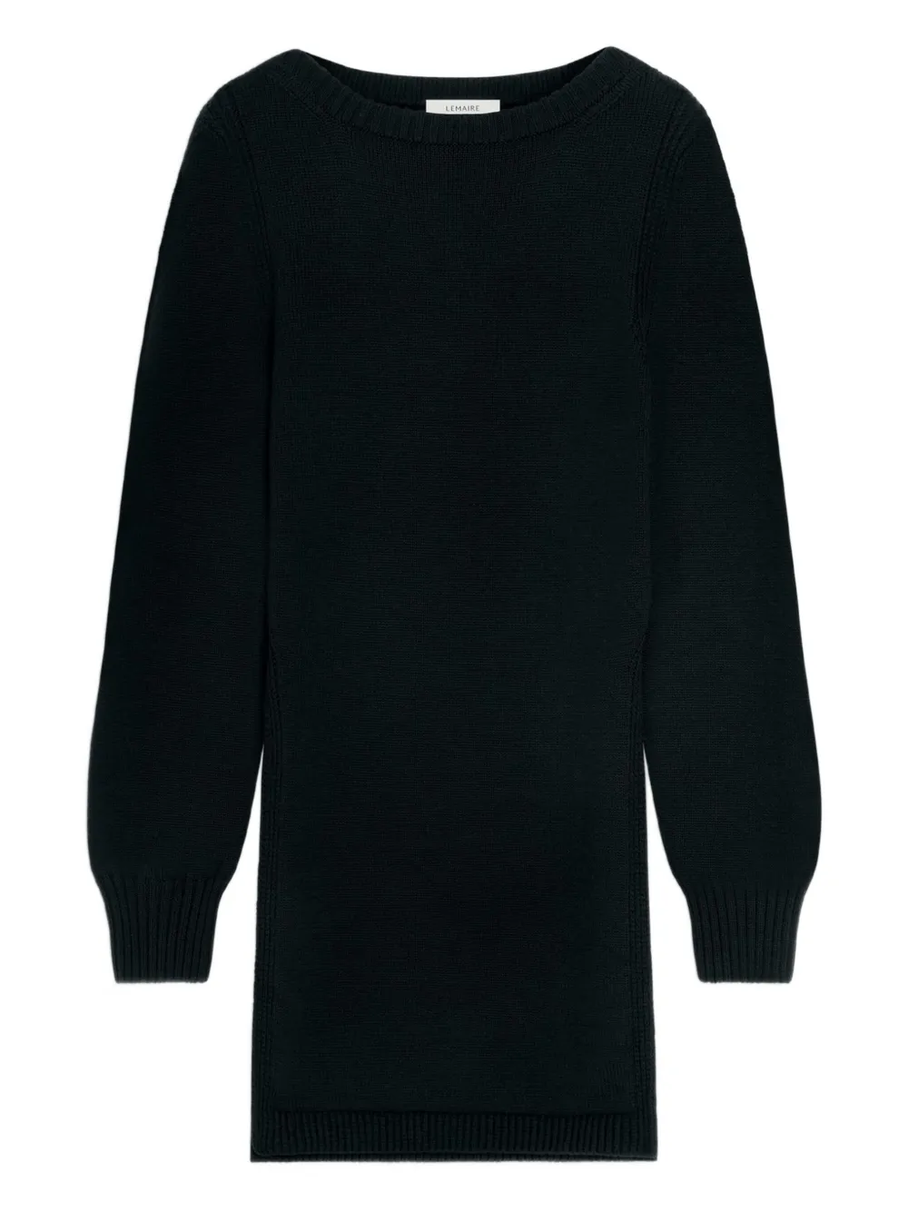 Lemaire Side-slit Sweater In Black