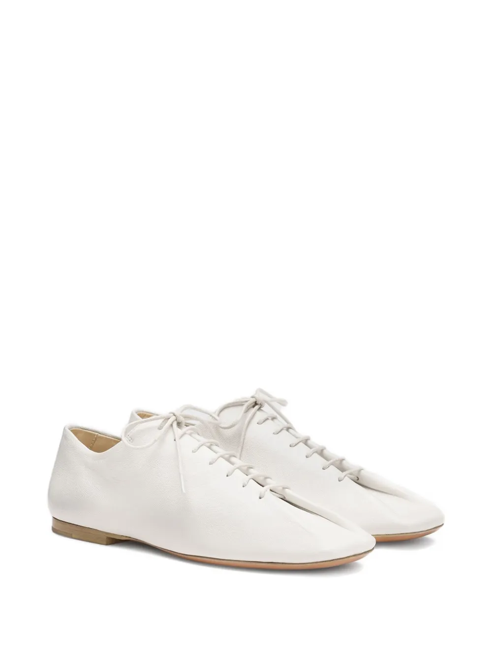 LEMAIRE leather lace-up derby shoes White