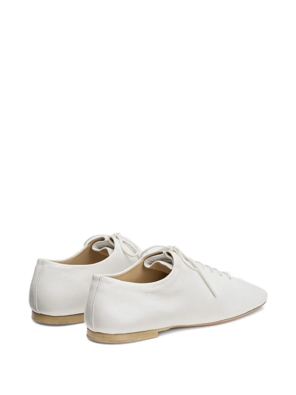 LEMAIRE leather lace-up derby shoes White