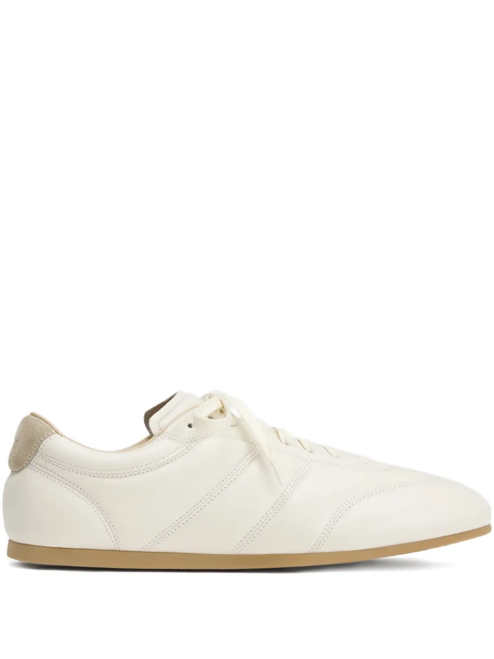 LEMAIRE Soft Runner leren sneakers met vlakken Wit