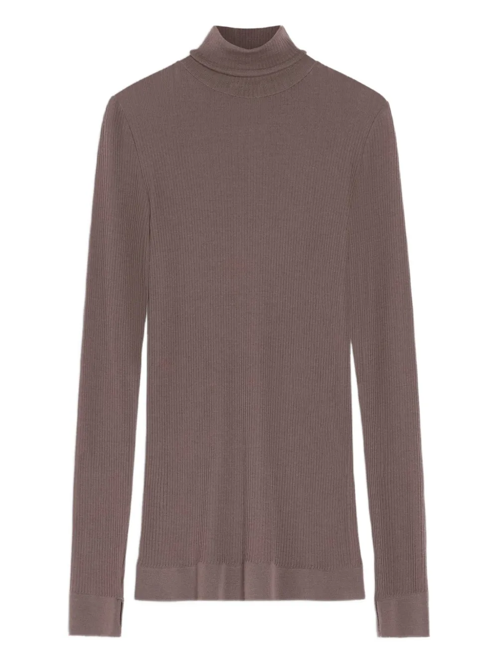 turtleneck ribbed top
