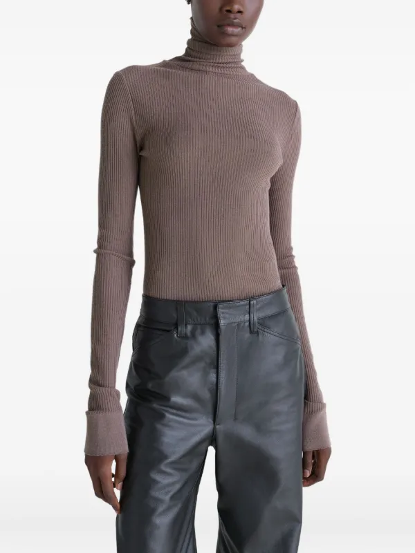 LEMAIRE タートルネック トップ | ブラウン | FARFETCH JP