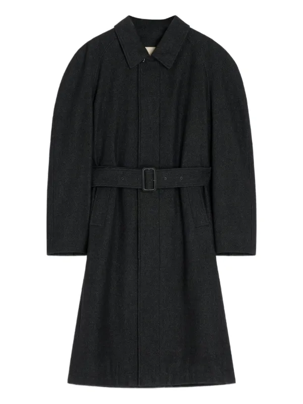 LEMAIRE ラグランスリーブ トレンチコート | ブラック | FARFETCH JP