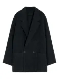 LEMAIRE double-breasted felted coat - Black