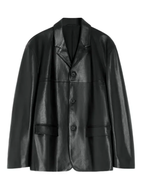 LEMAIRE tailored single-breasted leather jacket