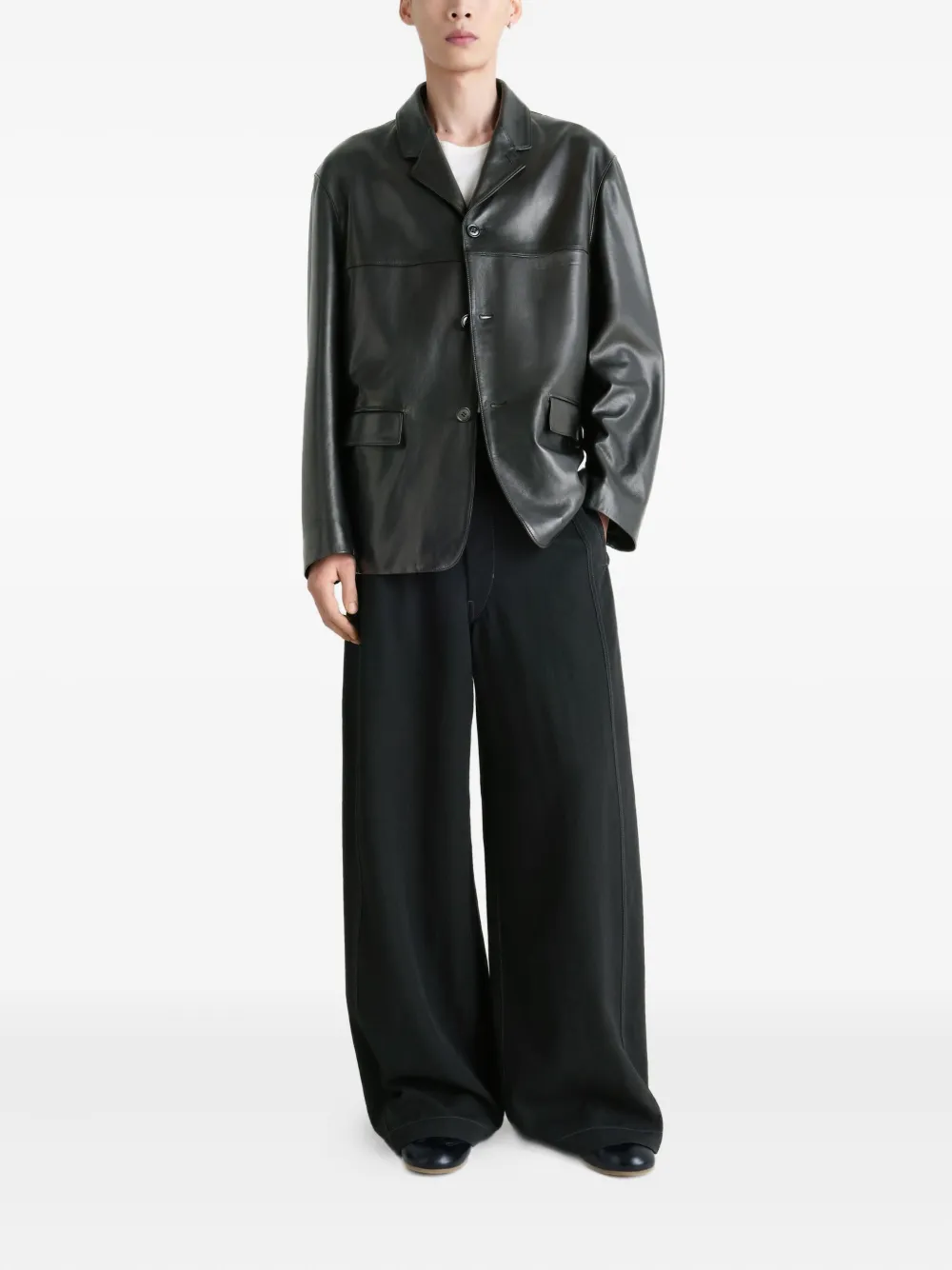 LEMAIRE tailored single-breasted leather jacket | Leather Jackets | Image 2