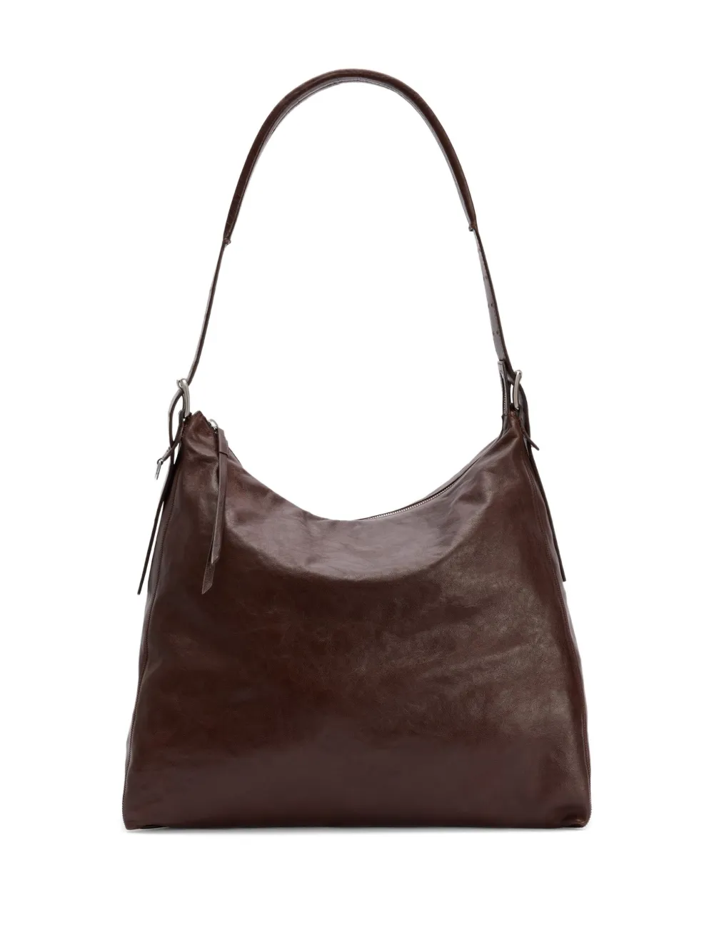 LEMAIRE Leren shopper met riem Bruin
