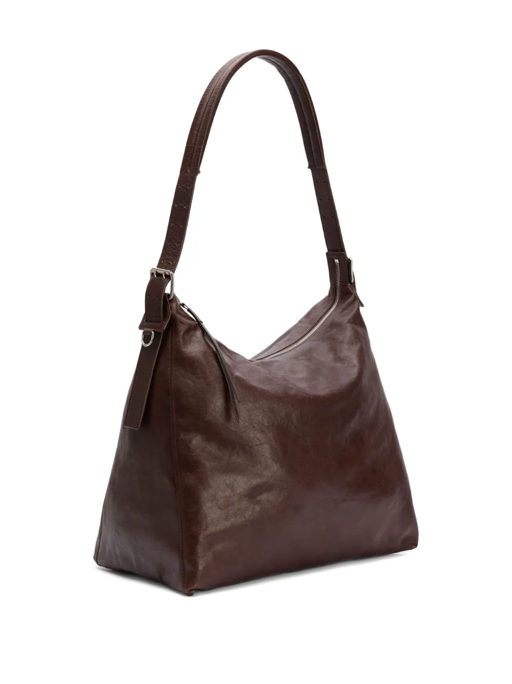 LEMAIRE Leren shopper met riem Bruin