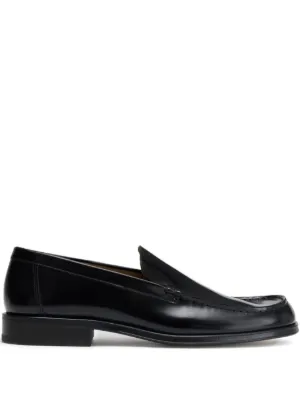 Jil Sander レザーローファー | ブラック | FARFETCH JP