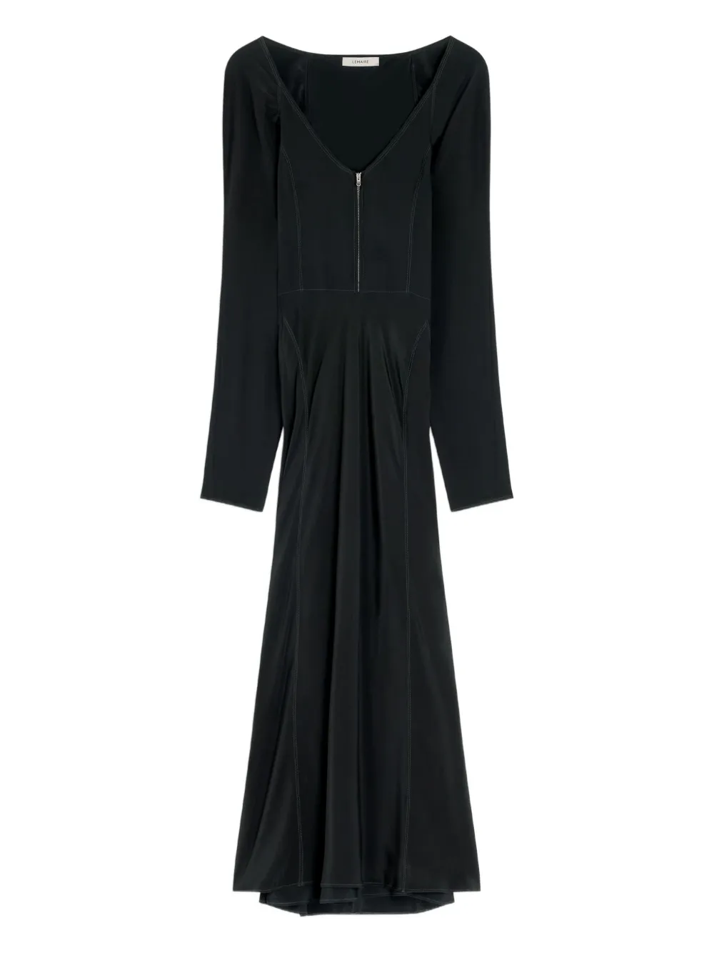 LEMAIRE vestido midi con mangas raglán | negro | Image 1