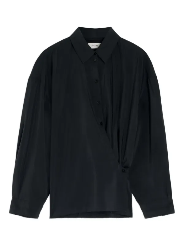 LEMAIRE ツイストディテール シャツ | ブラック | FARFETCH JP