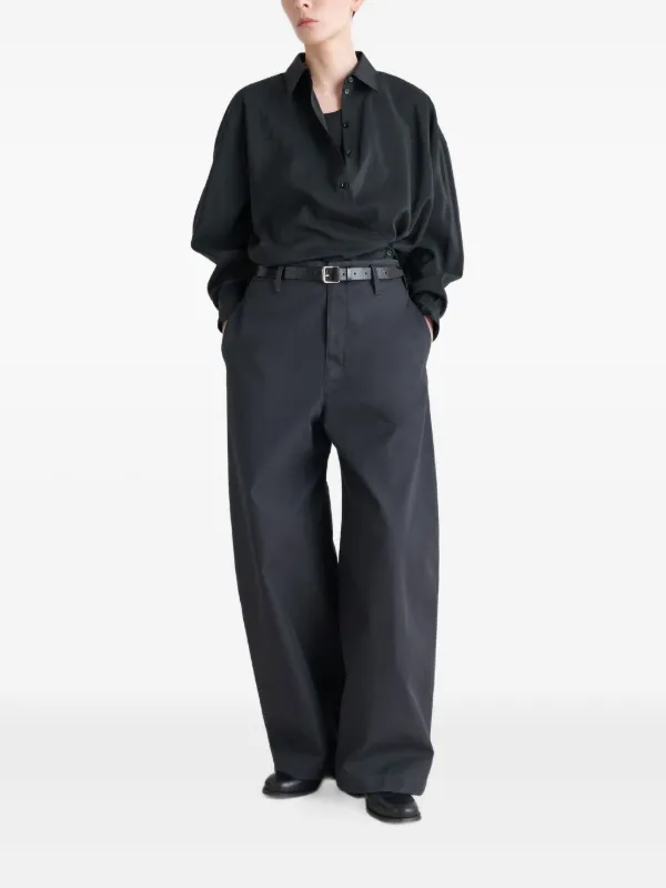 LEMAIRE ツイストディテール シャツ | ブラック | FARFETCH JP