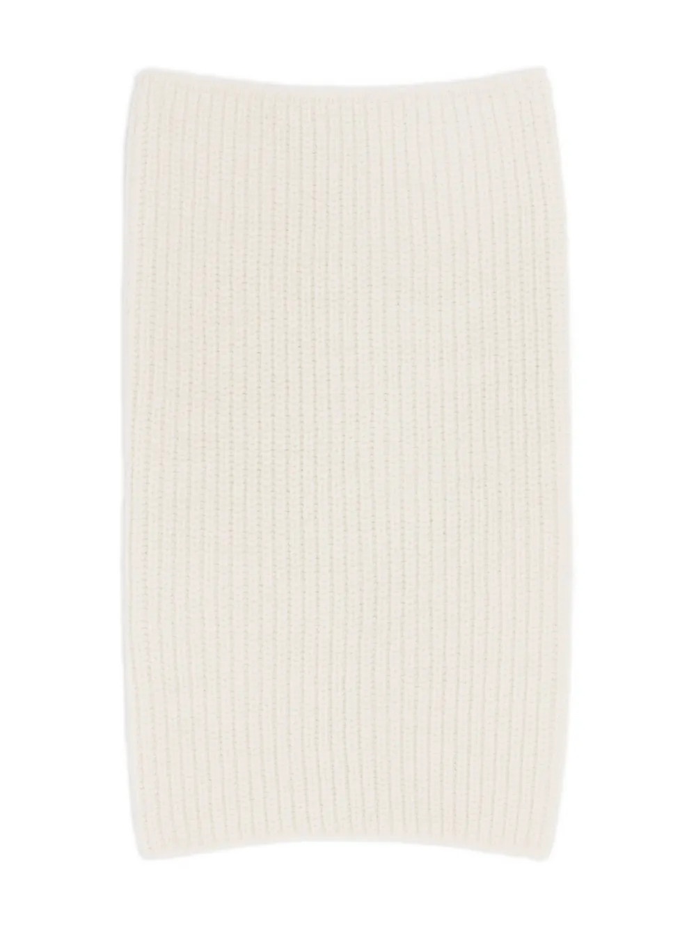 LEMAIRE ribbed high-neck snood Wit