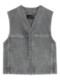 LEMAIRE button-fastening denim gilet - Grey
