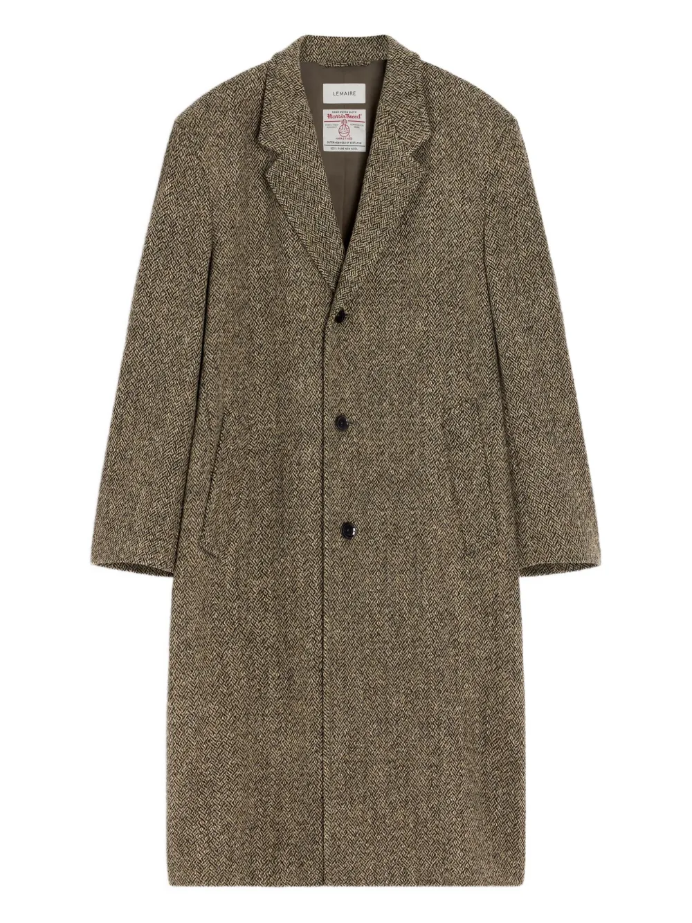 LEMAIRE Chesterfield herringbone tweed coat | Neutrals | Image 1