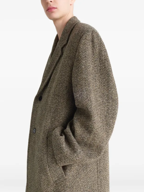 LEMAIRE Chesterfield Herringbone Tweed Coat | Neutrals | FARFETCH