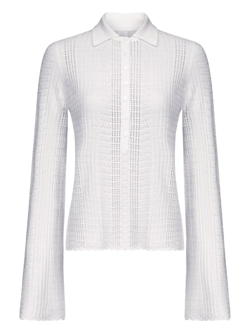 LouLou de Saison polo-collar bell-sleeve sweater | Neutrals | Image 1